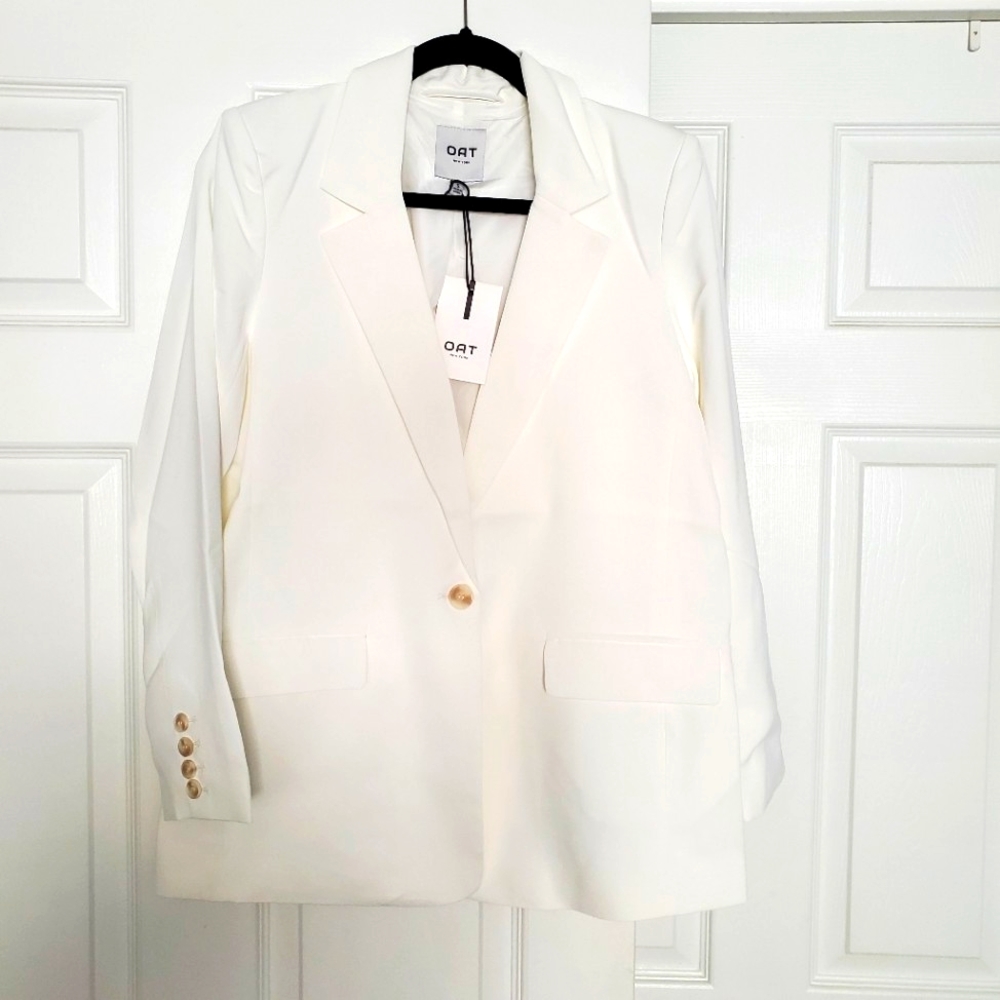 Oat New York Off-white Boyfriend Blazer